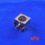 10 Pcs Connnector Mini Din 3 4 5 6 7 8 9 Pin Female Circular Receptacle Power Sockets MD-SM Shield Right Angle Through Holes PCB