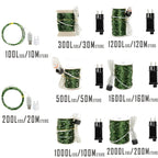 Green Cable LED Christmas String Fairy Lights Garland Outdoor Waterproof For Birthday Party Halloween Garden Room Decoration