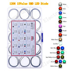 0402 0603 0805 1206 1210 5730 5050 SMD LED Mixed Kit Warm Cool White Red Green Blue Yellow Orange UV Pink Fast flashing