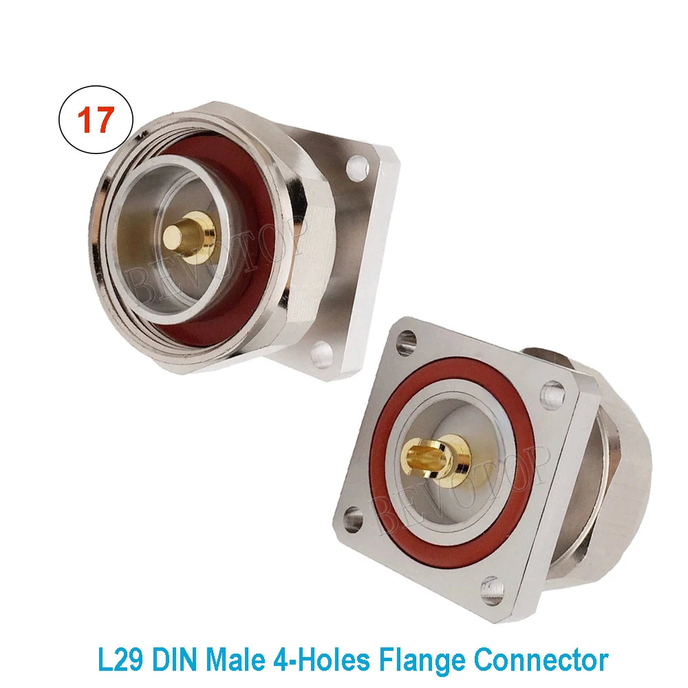 1PCS L16 N/Q9 BNC/TNC/UHF Flange Connector Male Plug/Female Jack 4-Holes Flange Panel Chassis Mount Coaxial Solder Nickel Plated