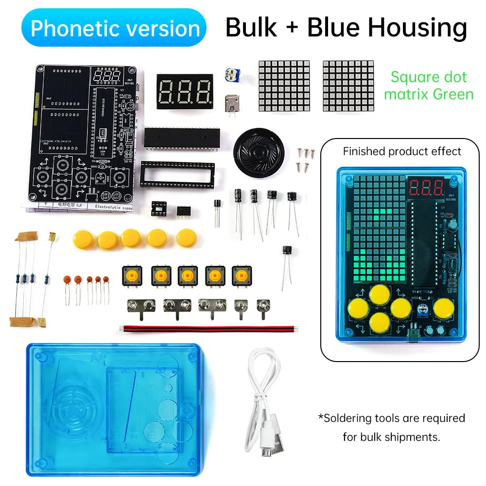 DIY Game Kit Retro Classic Electronic Production Kit Soldering Welding Tranning Set Snake Plane Racing Mini Pixel Game Console