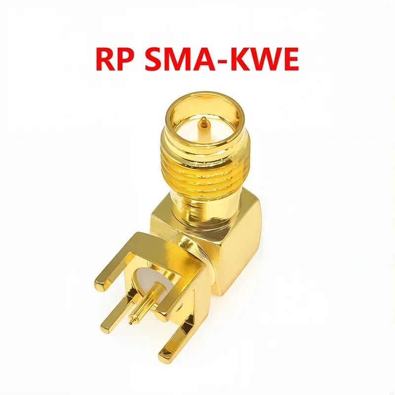 5/20Pcs SMA Female Thru Hole Plug SMA-KWE PCB Mount 90 Degree Right Angle Connector RF Adapter SMA Connector