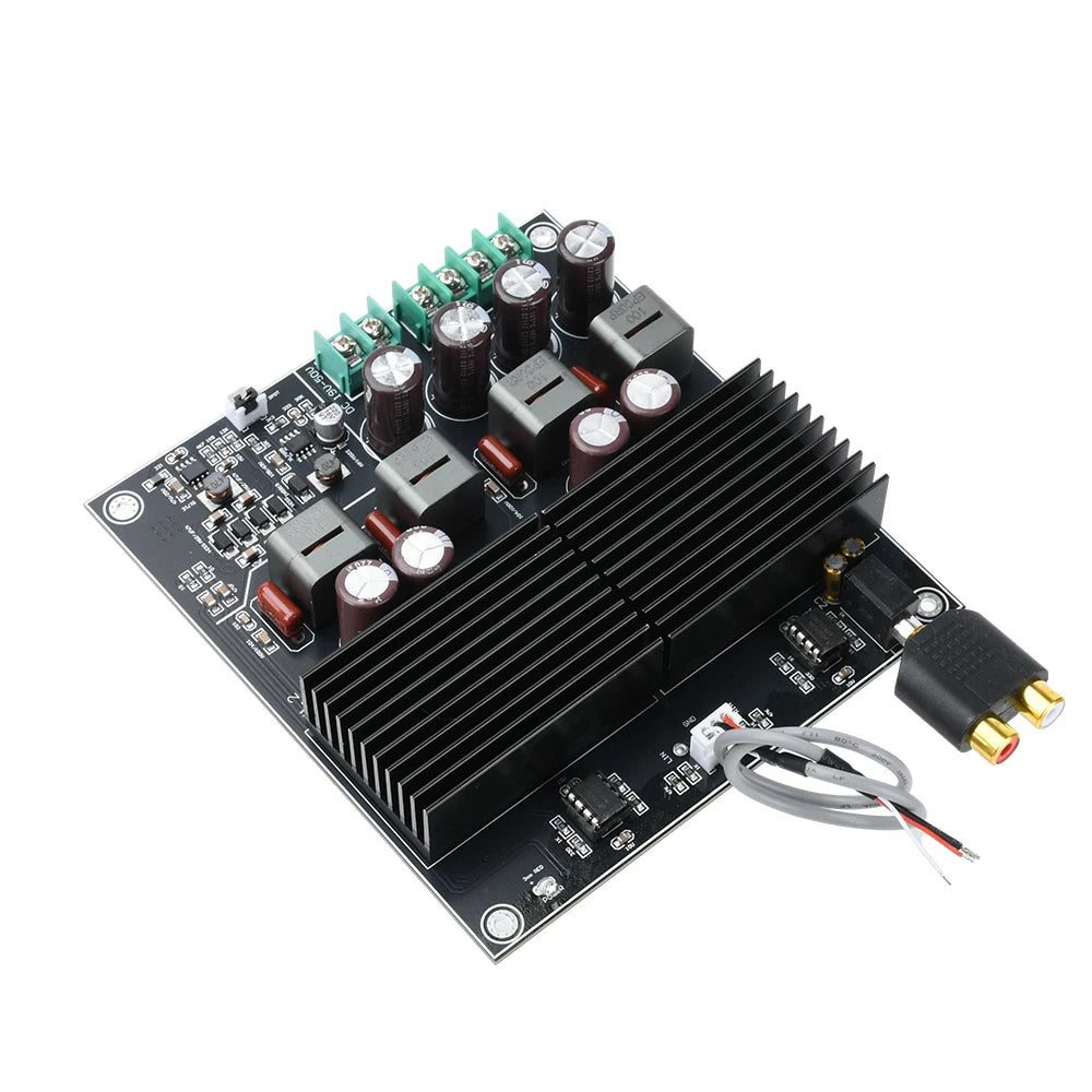DC 19-50V HIFI Dual Core TPA3255 Stereo Amplifier Board 2 Channel 600W+600W Class D Digital Power Amplifier TL072 OP AMP