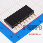 100pcs 2.54mm Single Row Straight 0.1" Reflow Rohs Gold PCB Connector PH8.5 2/3/4/5/6/7/8/9/10/12-40P Female Pin Header Socket