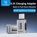 Hagibis 5.1k Pull-down Resistor Charging Adapter USB C Male to Female for Shaver Hair Trimmer Headphone Fan Electric Screwdriver