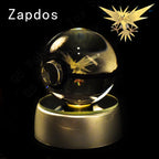 Pokemon Crystal Ball 3D Mewtwo Pikachu Gengar Pokeball 3D Night Light Lamp Glass Statue Pokemon Crystal Ball Birthday Gift