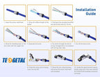 2PC RJ45 CAT6 CAT6A Cat7 CAT8 CAT 8 Connectors ToolFree Zinc Alloy Shielded 40G Ethernet Termination Plugs for 23AWG SFTP Cables