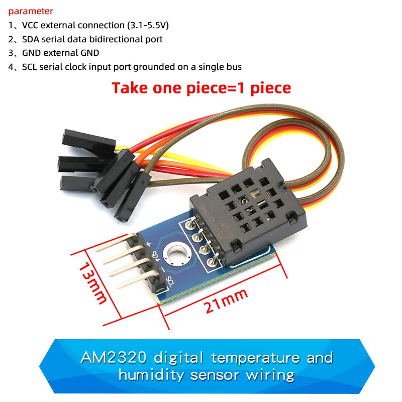 1PCS DHT11 DHT22 AM2320 Digital Temperature Humidity Sensor Module Board with DuPont Line For Arduino High Precision