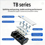 Dual Row Strip Screw Terminal Block TB1503-TB151 15A  Fixed Wiring Board Wire Connector for Electronic Components