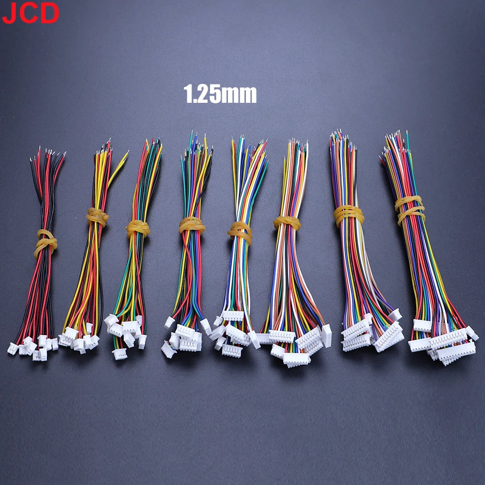 10pc 1.0 1.25 1.5 2.0 2.54 Sh/Jst/Zh/Ph/Xh 1.0mm 1.25mm 1.5mm 2.0mm 2.54mm Female Plug Connector With Wire 2/4/5/6/8/10/12P Pin