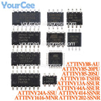 20pcs/1pc ATTINY85 ATTINY85-20SU ATTINY SOIC-8 8KB 20MHz 8Bit Microcontroller SMD IC Chip ATTINY44A-SSUR ATTINY13A-SSU ATTINY10
