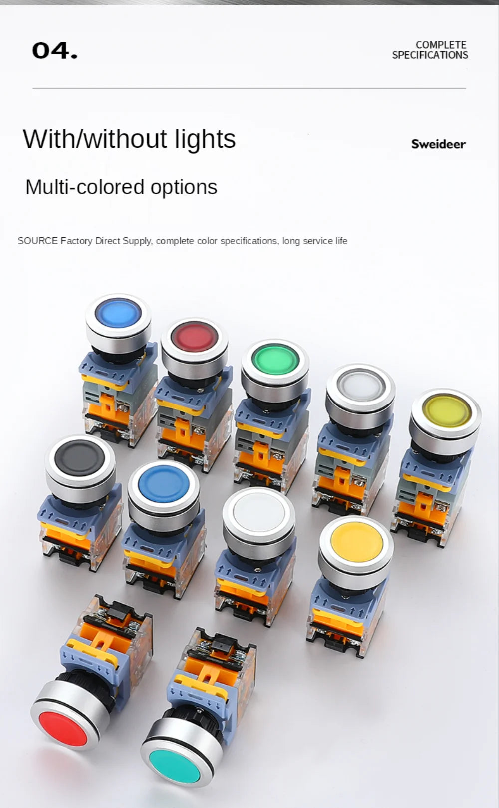 Flat Button Switch Waterproof 30mm Self Reset Locking Momentary Latching Red Green Yellow White Blue Switch Light 6V12V24V220V