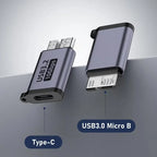 USB C 3.0 Micro B Male To Type C Female Adapter Type-C To Micro B Connector for Laptop External Hard Drive Disk Box Samsung S5