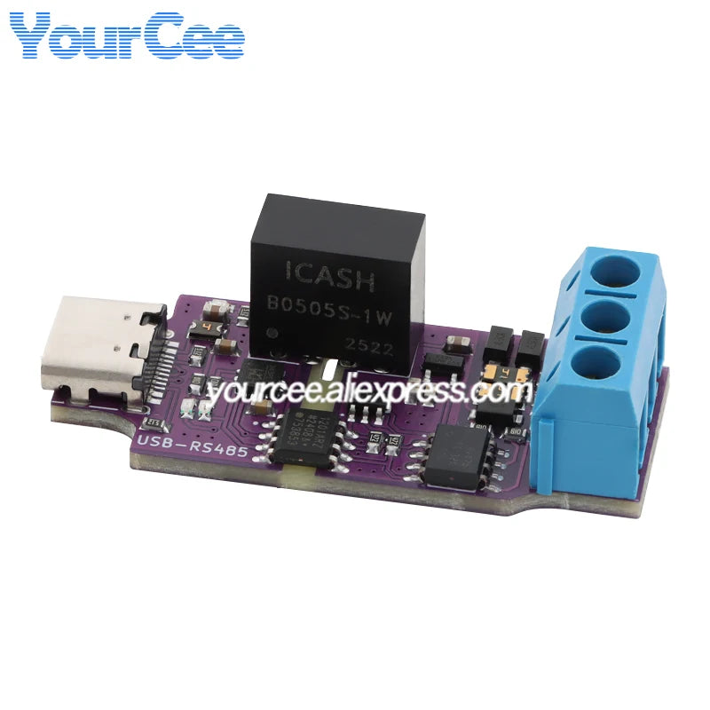 5pcs/1pc Isolated USB to RS485 Serial Port Board Module Automatic Commutation High Speed 2Mbps Communication Power Isolation