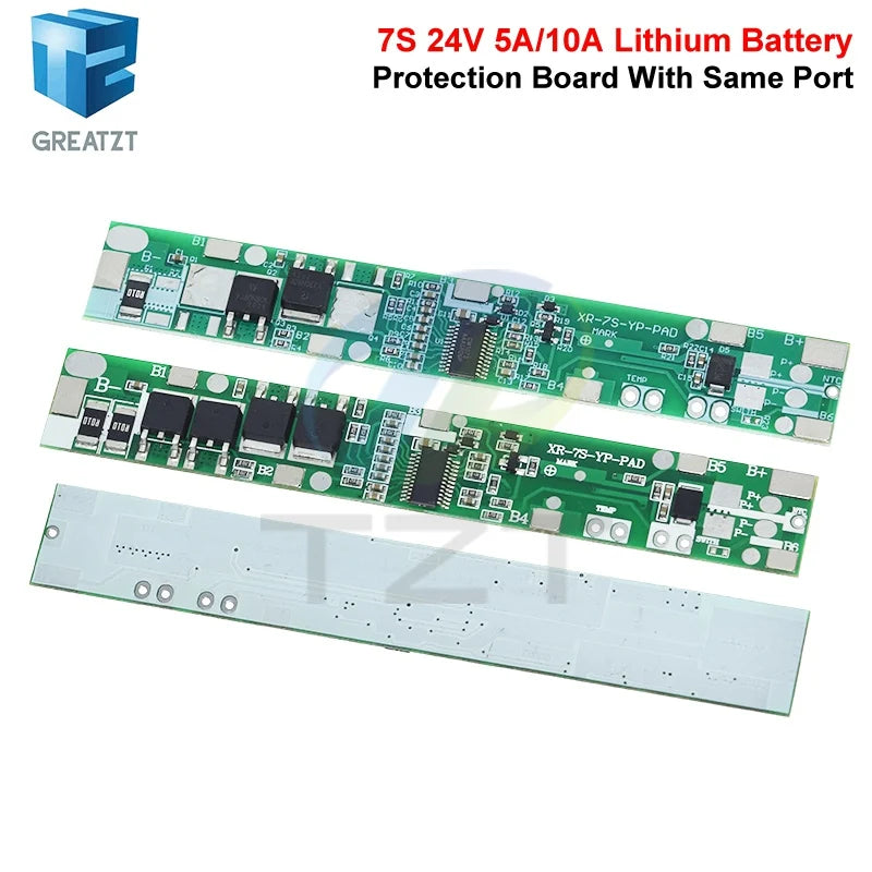 7S 24V 5A 10A BMS Protection Circuit Board Charge Protec Plates Charging Module for Lithium Battery Pack Power Bank E-bike