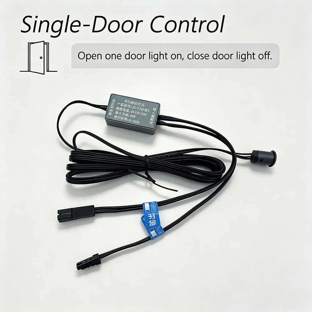 DC12V24V Cabinet Closet Light Sensor Switch Intelligent Human Touch Dimming Hand Sweep Door Control Sensor Hidden Installation