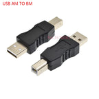 1/2/5PCS USB2.0 A Male & A Female to B Female Printer Print Converter Adapter Connector USB 2.0 Port Retail wholesale USB 2.0
