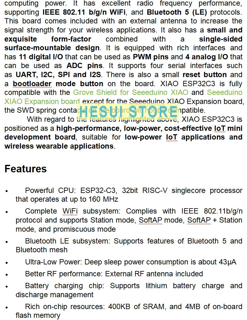 XIAO-ESP32-C3 Original XIAO ESP32C3 thumb WIFI Arduino development Board Module
