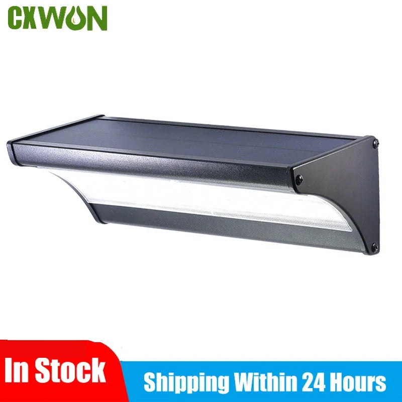Outdoor Solar Led Lights with Radar Sensor 60LED Reflector Solar Sensor Aluminium Wall Lamp for Garden Light Outdoor Lighting