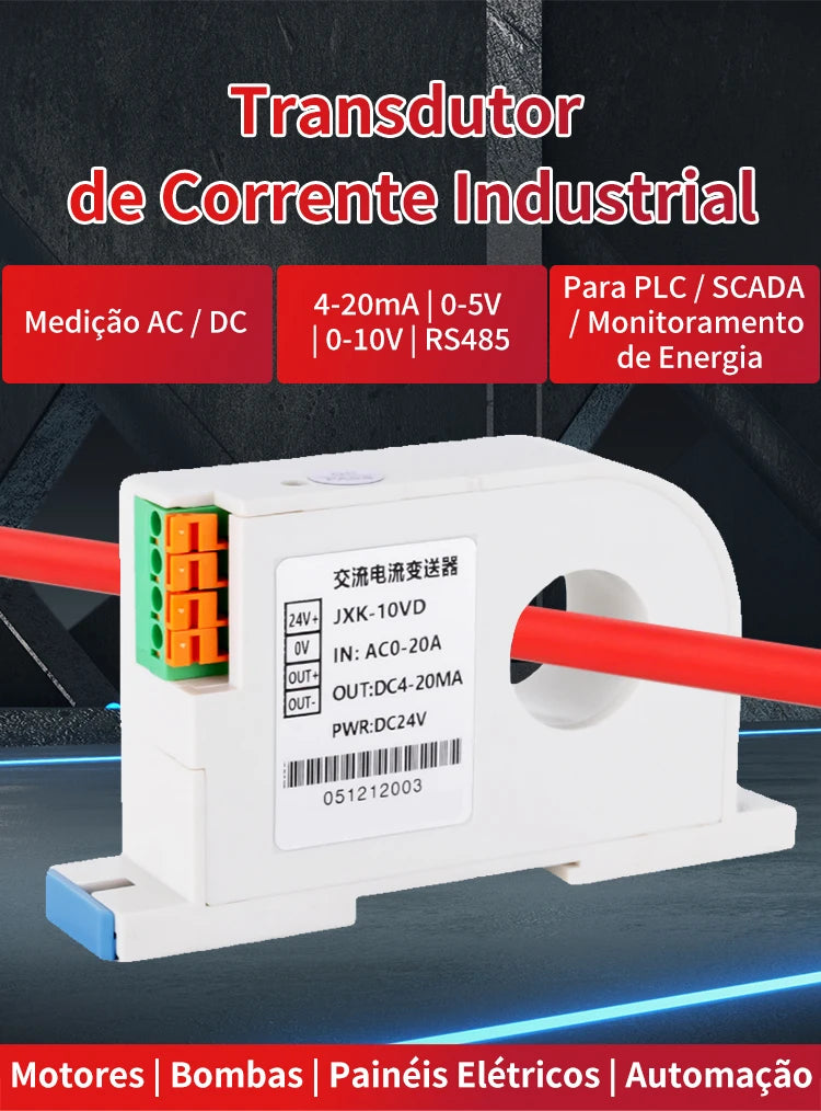Closed Loop Hall Effect Current Sensor AC DC Current Transmitter 5A 10A 100A 200A 4-20mA 0-10V Non Contact Current Transducer