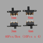 1Box Micro Slide Switch Kit 1P2T SPDT 3 Pin 2 Positions DIP PCB Mount ON-OFF Toggle Switch Interruptores 2/3/4/5/6/7MM 50V 0.5A