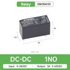ENMG PCB Mount Solid State Relay, SSK10D6132 Miniature Pin-Type DC Control DC/AC 24V Printed Circuit Board Mount Plug-in Type.
