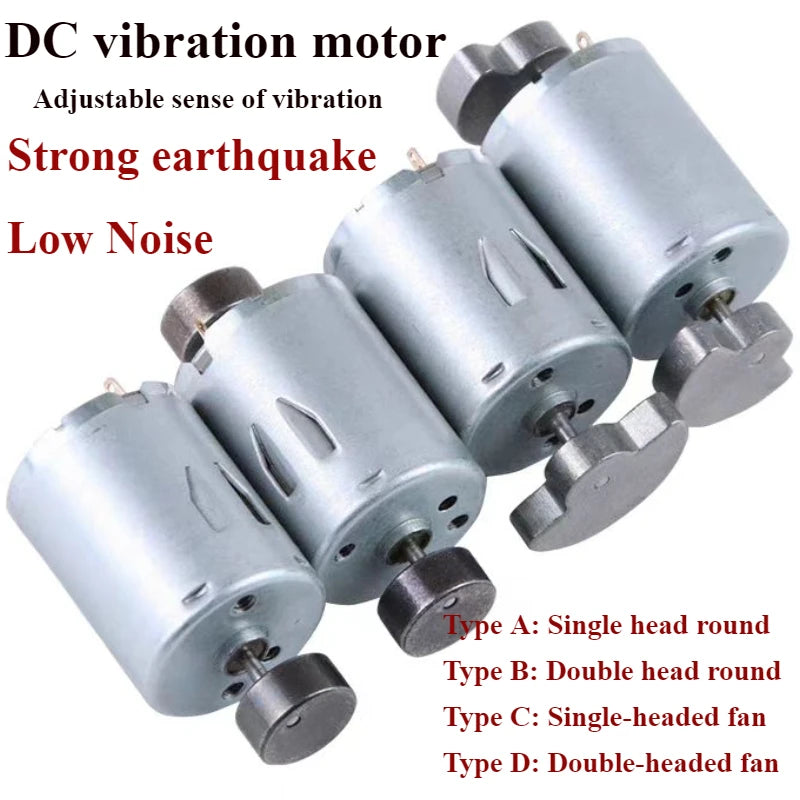 High Speed 6000rpm/8500RPM Strong Vibration 6V 12V 24V DC Vibration Motor For Micro Massage Eccentric Industrial Small Motor