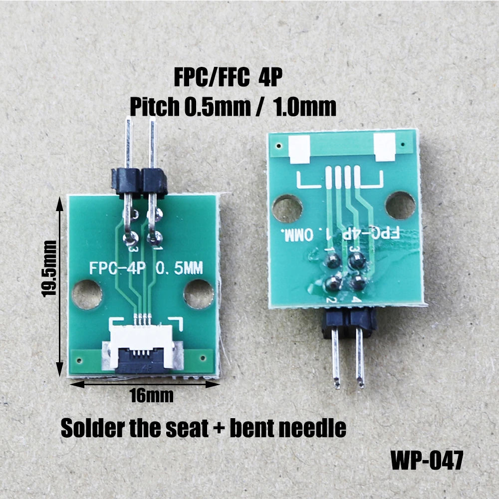 1pcs 4/6/8/10/12/15/16/18/20/22/24/26/30/34/36/40/42/45/50/56 Pin FPC/FFC Adapter Board 0.5mm To 2.54mm Connector