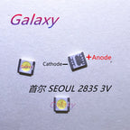 100PCS Original SEOUL LED 2835 3528 1210 Light Beads Cool white High Power 1W 3V 100LM For LED LCD TV Backlight Application