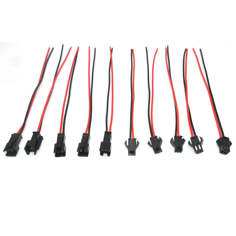 30/50/100pairs 2pin 3pin 4pin 5pin 6pin 15cm JST SM Connector Quick Male/Female Extension Cable For Lamp Driver CCTV Led Strip