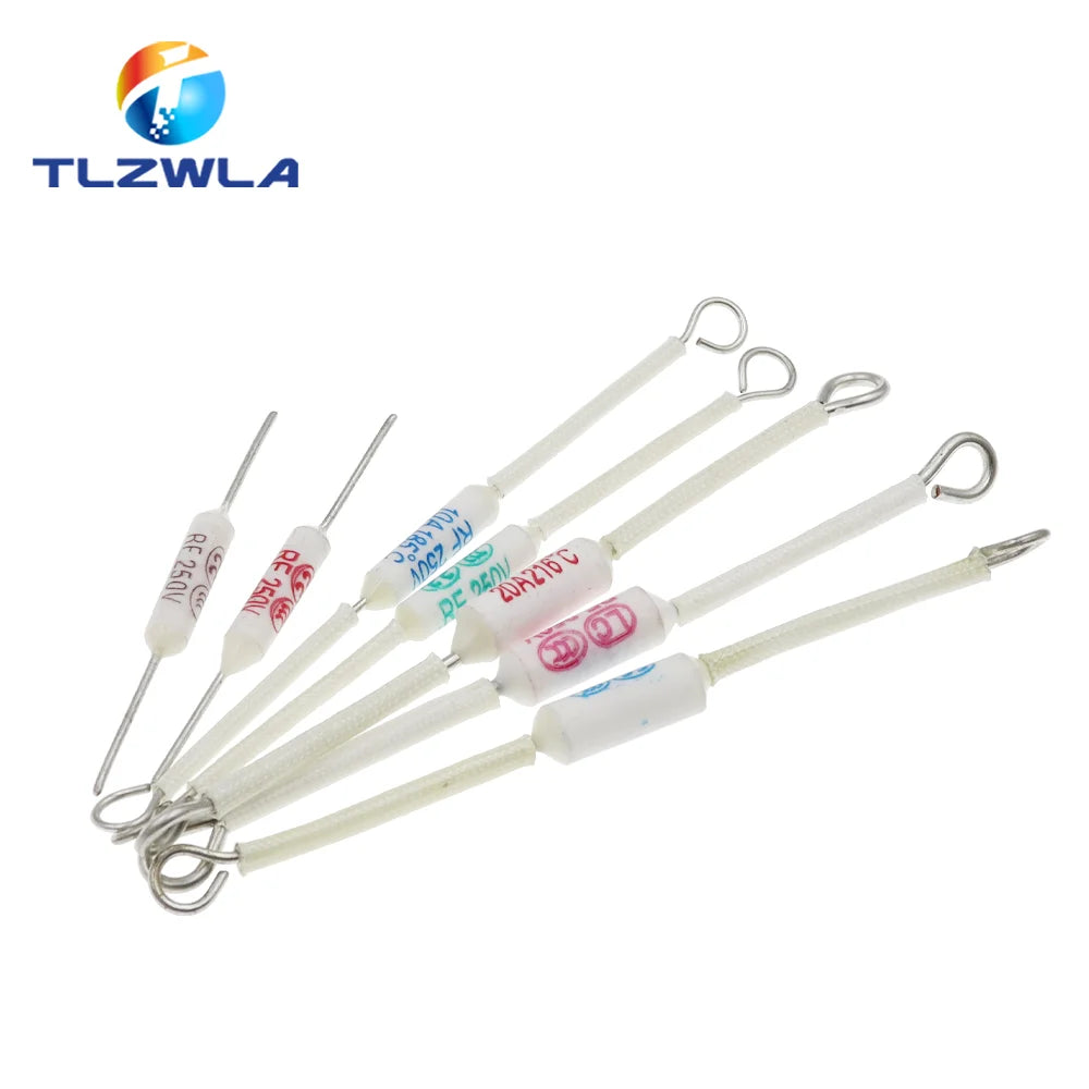 5PCS RF Temperature Switch 10A/130C/155C/165C/185C 15A/20A/185C 20A/216C/240C Rice Cooker Ceramic Thermal Fuse Cutoff