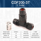 IP68 I/T Shape Waterproof Connector 2/3/5 Pin Wire Connectors Quick Screw Connect Push-in Terminals Electric Junction Box DIY GO