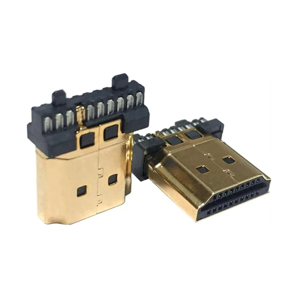 5/10Pcs HDMI Type A Male Connector 19Pin Gold Plated Soldering Plug for HD Electronic Equipment Repair