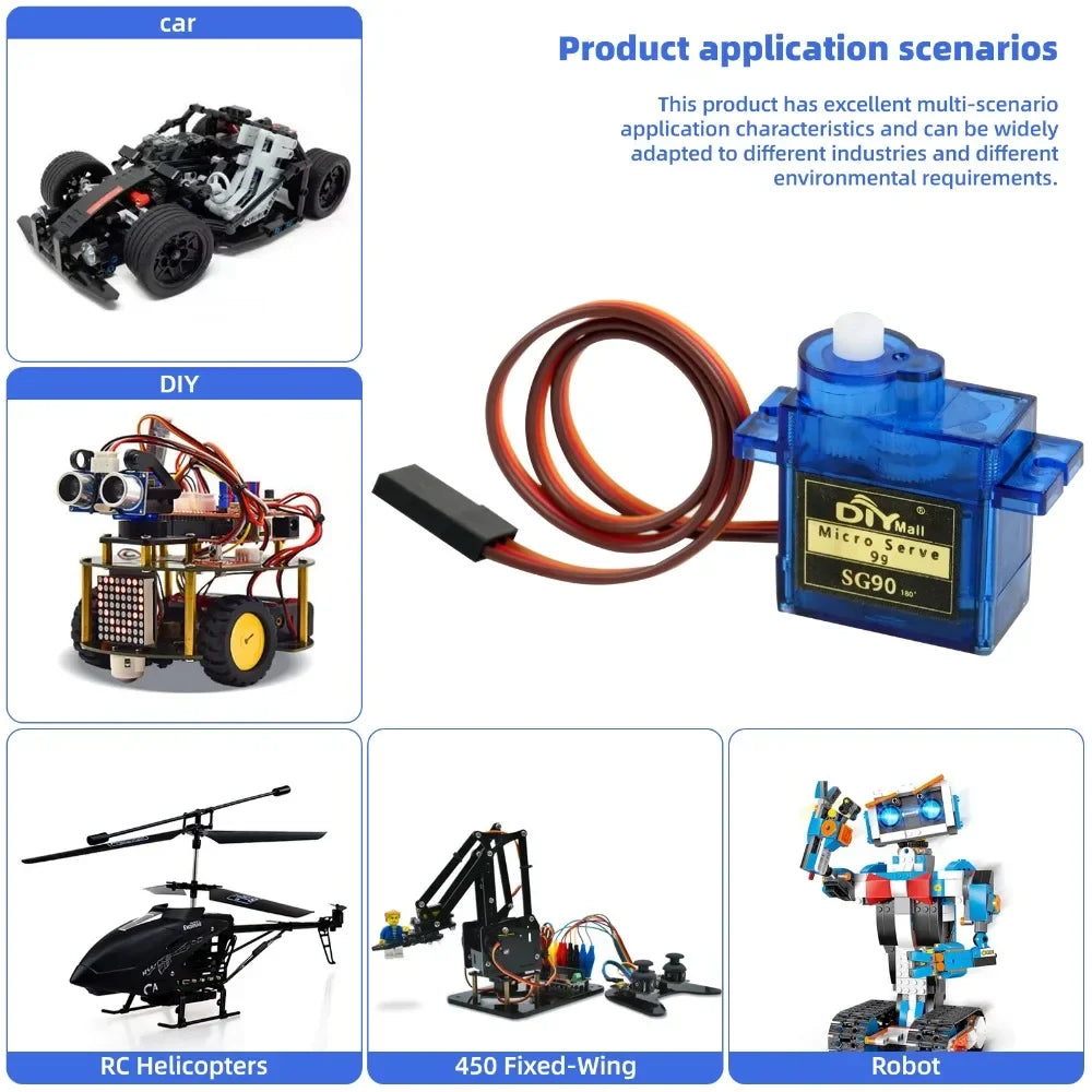 1/2/4/10pcs SG90 9G Micro Servo Motor 180 Degree Analog RC Servo Mini Steering Gear for Arduino Robot Car Airplane Toy DIY