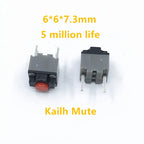 10Pcs New Kailh Mute button 6*6*7.3mm quare silent micro switch 6*6*4.3mm Tact Button Switch 6X6X9.5mm DPI keys