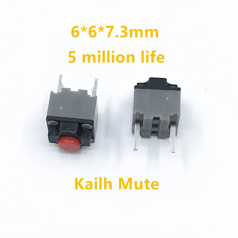 10Pcs New Kailh Mute button 6*6*7.3mm quare silent micro switch 6*6*4.3mm Tact Button Switch 6X6X9.5mm DPI keys