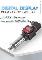 0-10bar to 4-20mA LCD Pressure Transmitter for Water Oil Gas 1bar 25bar 50bar 200bar Digital Display Pressure Sensor Gauge 0-10V