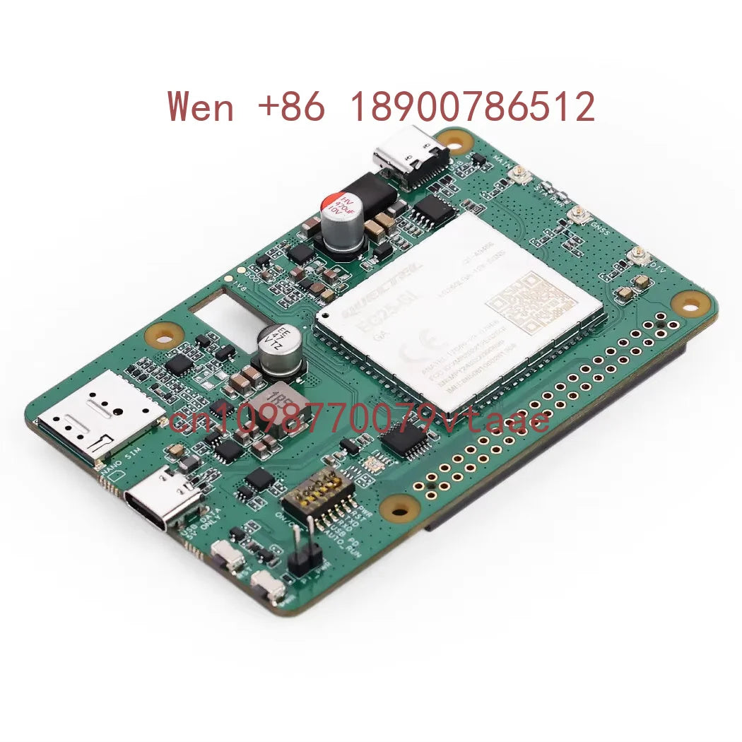 Raspberry Pi 4G LTE CAT4 HAT with Quectel EG25-GL, Plug-and-Play, Global Bands