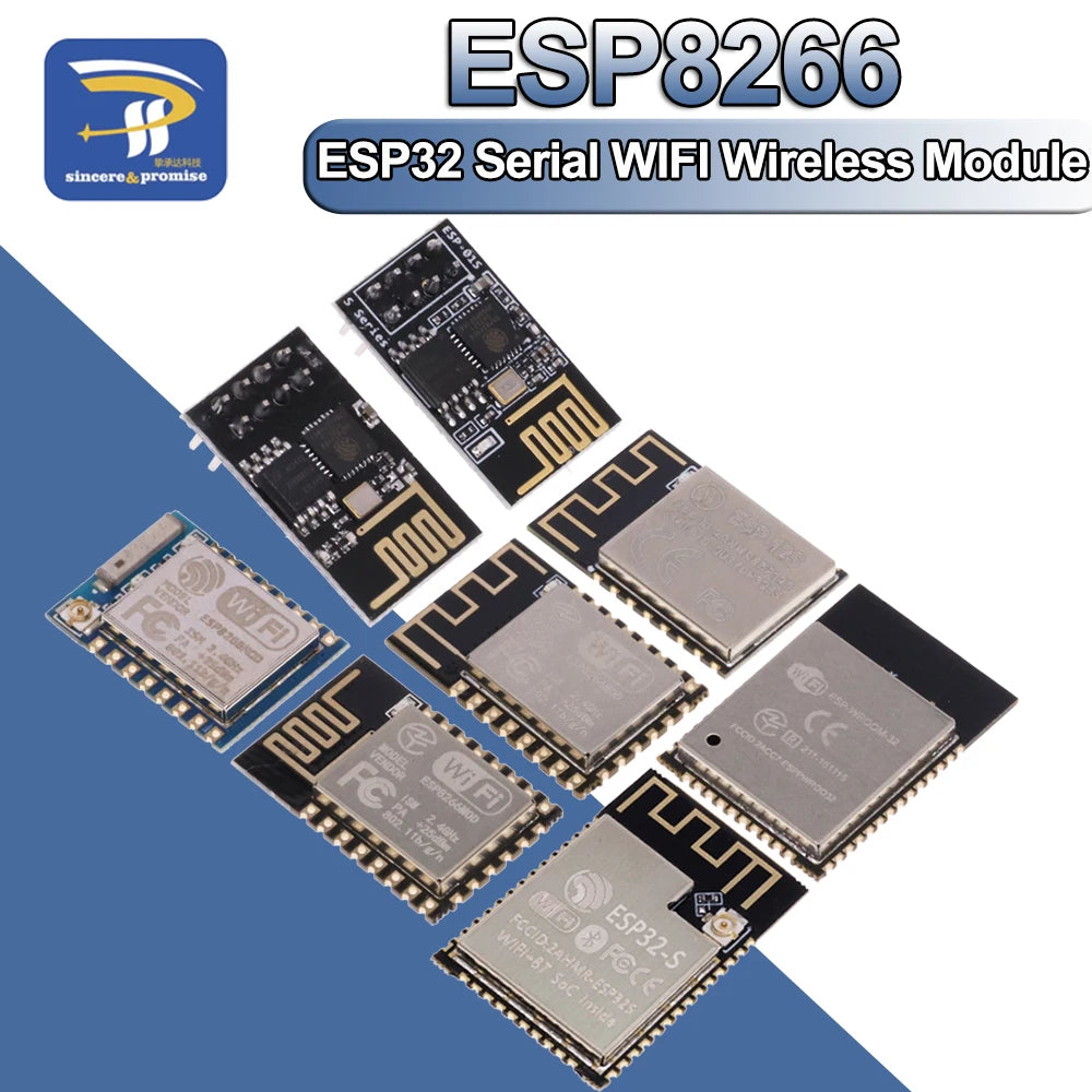 ESP8266 ESP-12F Serial WIFI Module ESP-01 ESP-07 ESP-12S ESP-12E ESP-01S Serial WIFI Wireless Module ESP32 Wireless Transceiver