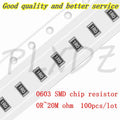 100pcs 0603 1% SMD Resistor 0R~20M 1/10W 1R  1.1K 1.2K 1.8K 2.1K 6.8K 10K 20K 110K 390K 470K 560K 750K 910K 1M 3.3M 10M 20M ohm