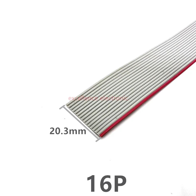 5Meter 6P/8/10/14/16/20/26/30/34/40/50/60 Pin 1.27mm Pitch Gray Flat Ribbon Cable 28 AWG Wire For 2.54mm FC IDC Connector