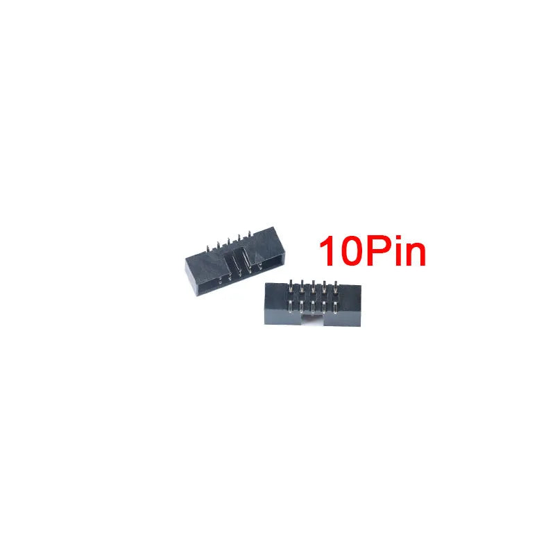 5-50Pcs Dip 6/10/20-40Pin 1.27mm 2.0mm 2.54mm Pitch Male Socket Straight Idc Box Headers Pcb Connector Double Row Dc3 Header