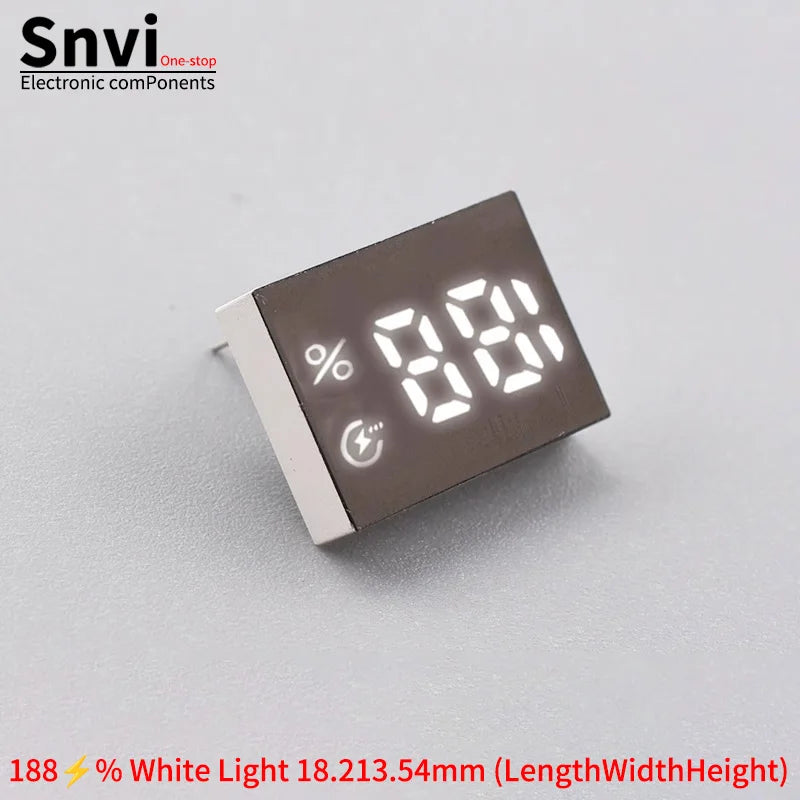 188 7-Segment Display, 188 Fast Charging 7-Segment Display, 188% 2.5-Digit 7-Segment Display with Single-Row Pins