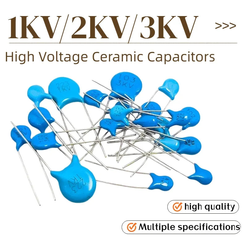 20PCS High Voltage Ceramic Capacitor 1000V  1KV 2KV 3KV 101K 151K 221K 331K 471K 561K 681K 821K 102M 152M 222M 332M 472M 103M