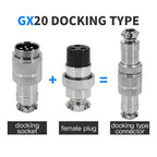 5/10Set GX12 GX16 GX20 Aviation Connector 2 3 4 5 6 7 8 9 10 12 14 15 Pin Docking Fixing Circular Metal Male Female Plug Socket