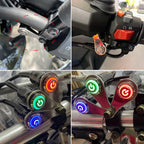 LED Motorcycle Switch ON+OFF Handlebar Mount Aluminum Alloy Waterproof 12V Fog Light Lamps Motorbike Horn Push Button Switch