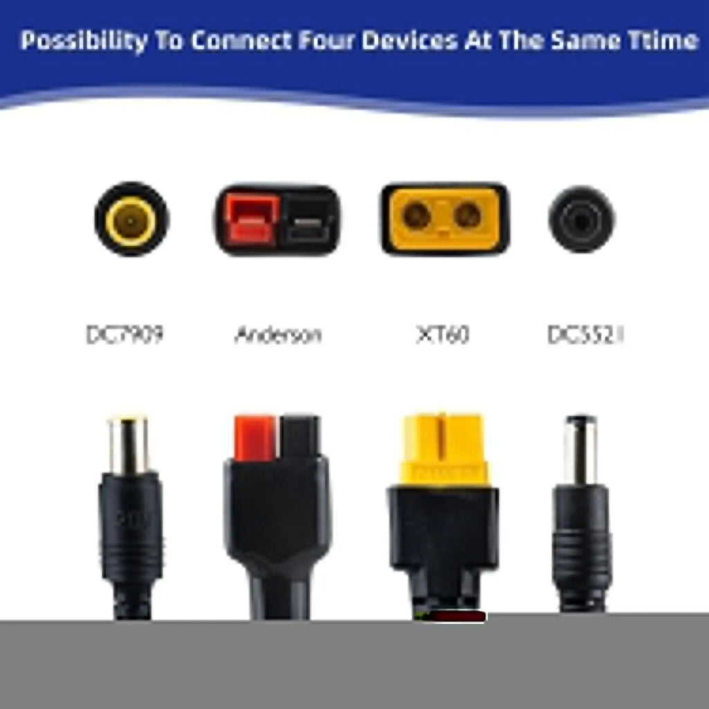 JMUYTOP 12AWG Solar panel Cable Solar to XT60 DC7909(8mm) DC5521 DC5525 Anderson Connector For  Portable Power Station
