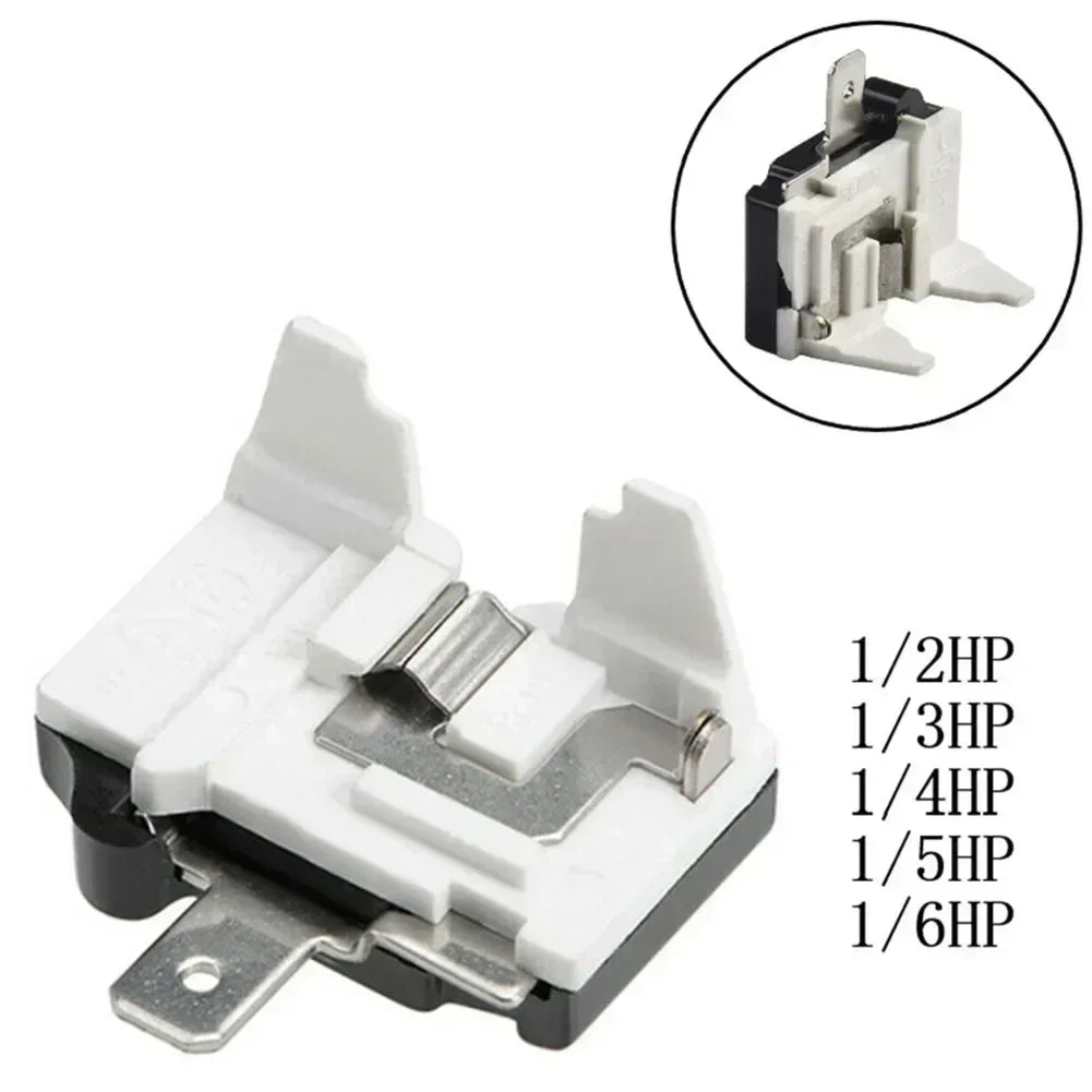 1pc 110v 220V Refrigerator Overload Switch Freezer Replacement Parts Relay 1/2-1/6HP Overheat Protector Compressor Accessories