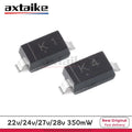 100PCS MMSZ5251B K1 22V MMSZ5252B K2 24V MMSZ5254B K4 27V MMSZ5255B K5 28V T1G 350mW SOD-123 SMD Zener Diode