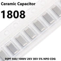 (10pcs) 1808 56PF 560J 1000V 2KV 3KV 5% NPO COG 4520 SMD Ceramic Capacitor